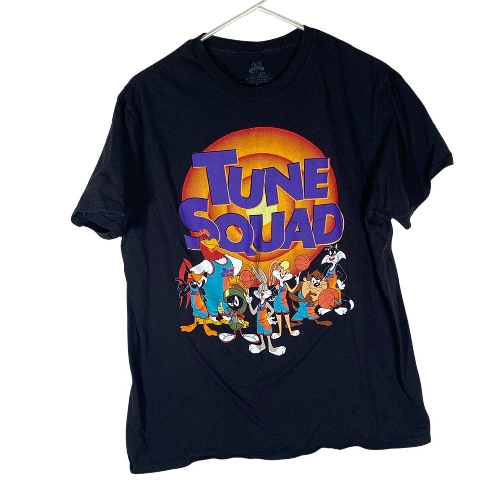 Looney Tunes Space Jam Tune Squad Black T Shirt SIZE L unisex